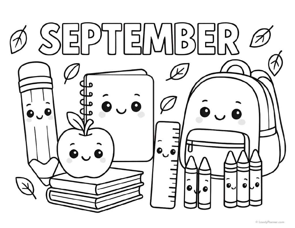 september coloring pages printable