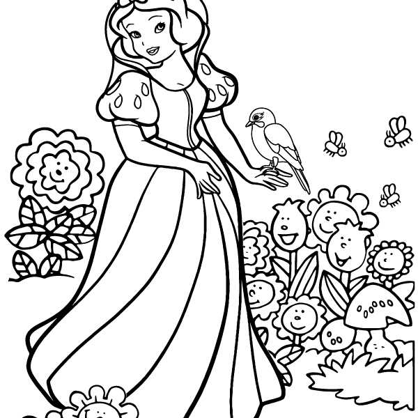 free printable snow white coloring pages