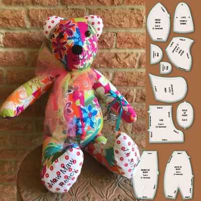memory bear pattern free printable
