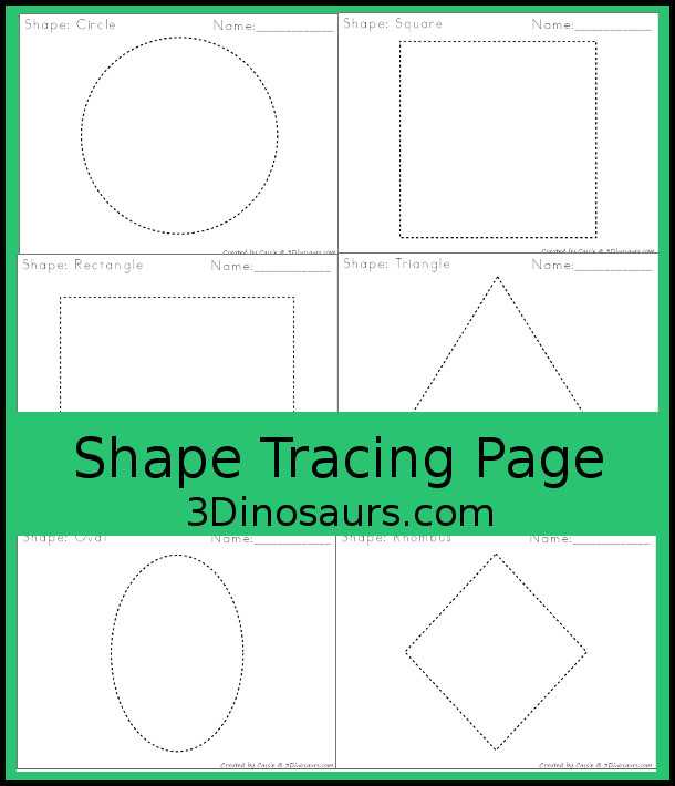 shape tracing printables
