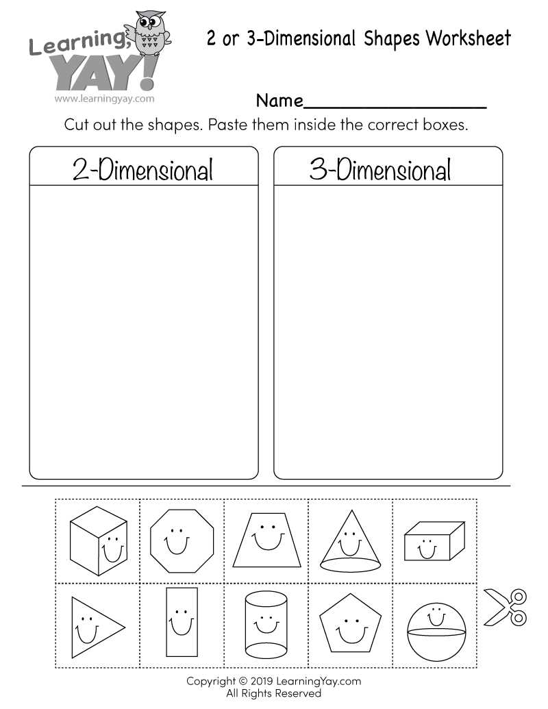 shapes sheets printables