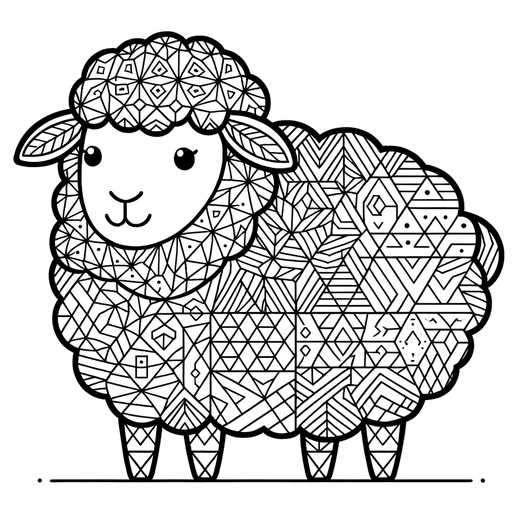 sheep coloring page printable