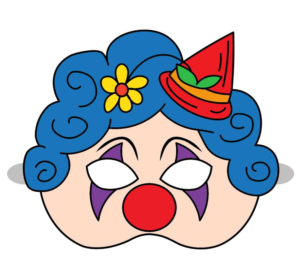 clown mask printable