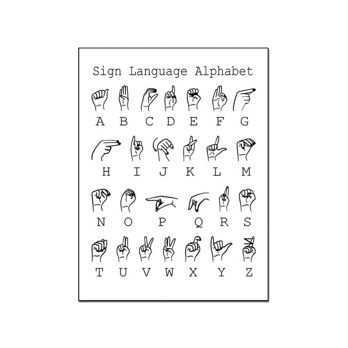 sign language printable alphabet