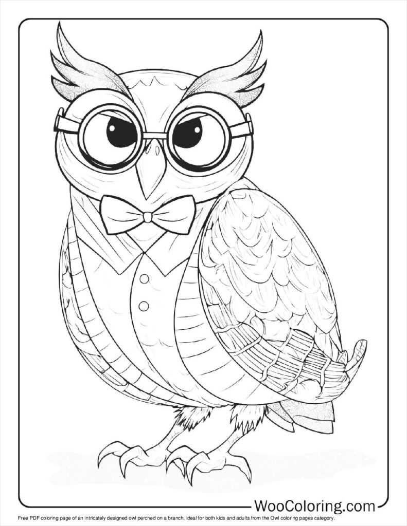 owl coloring page printable