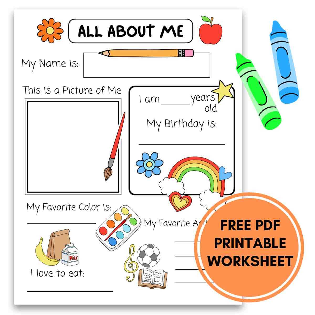 printable all about me activities