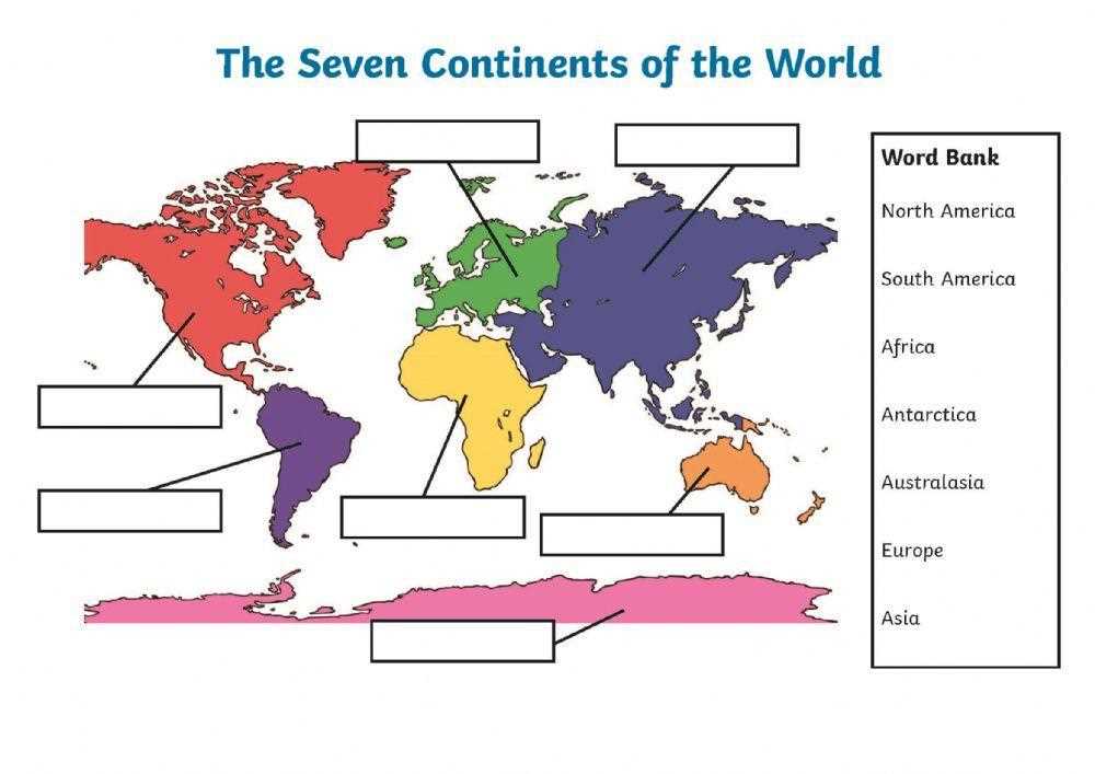 7 continents printable