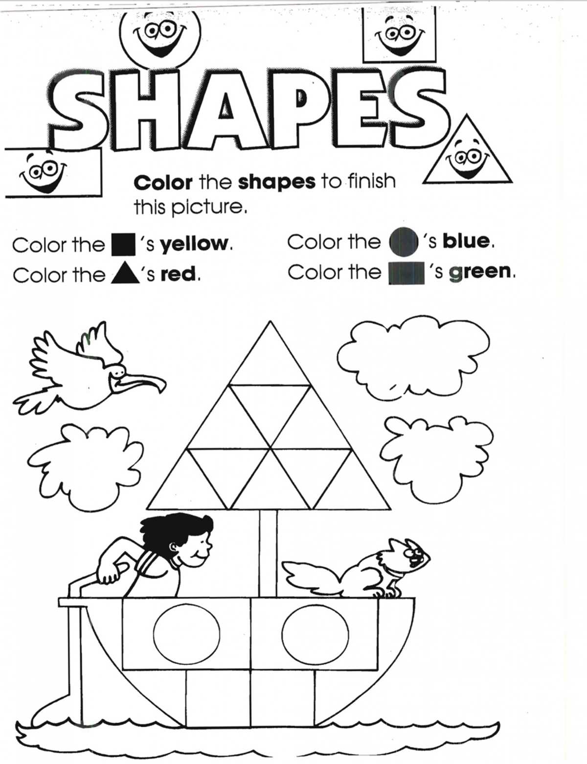 coloring shapes printables