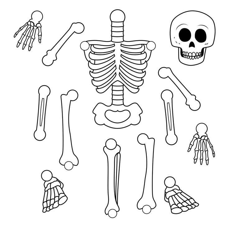 skeleton cut out printable