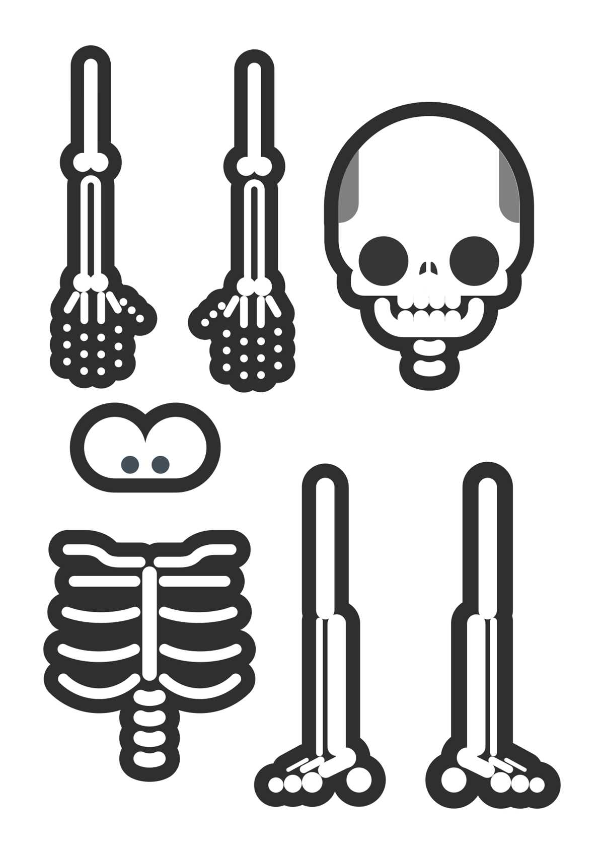 skeleton cut out printable