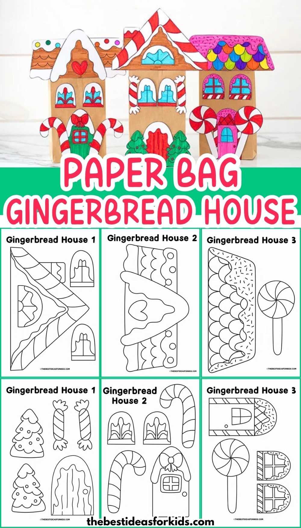 paper printable gingerbread house template