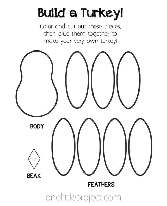 large printable turkey patterns