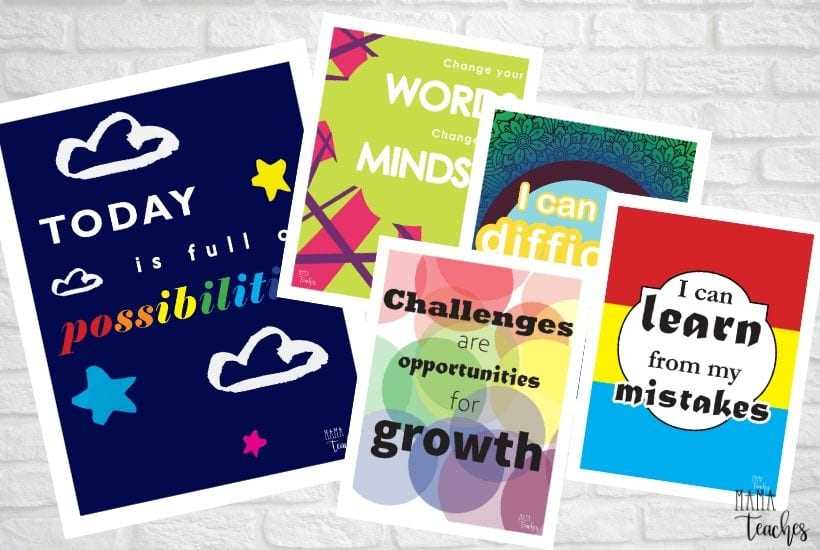 growth mindset printable posters