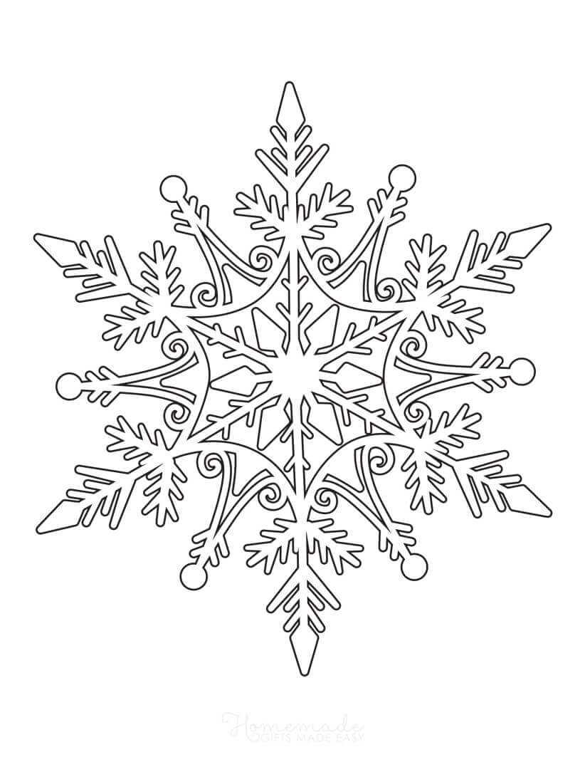 snowflake coloring printable