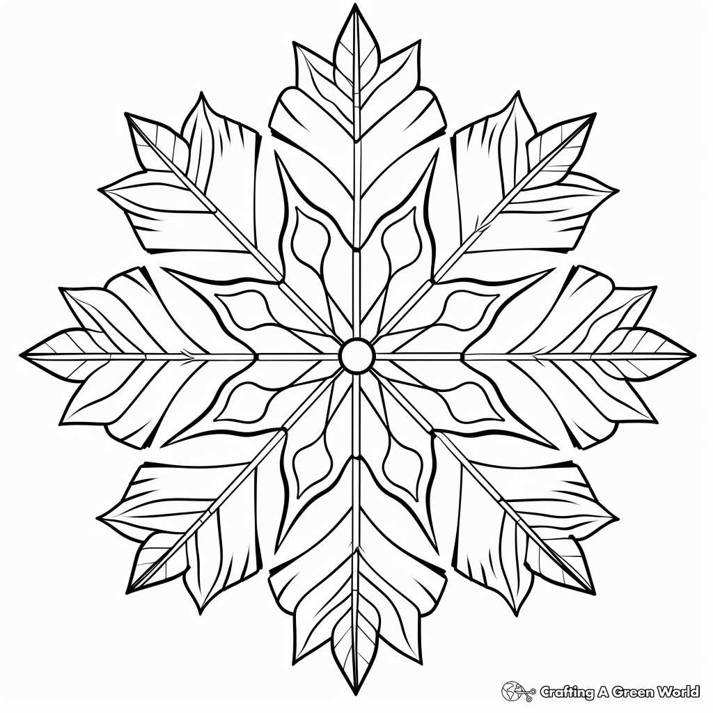 snowflake coloring printable