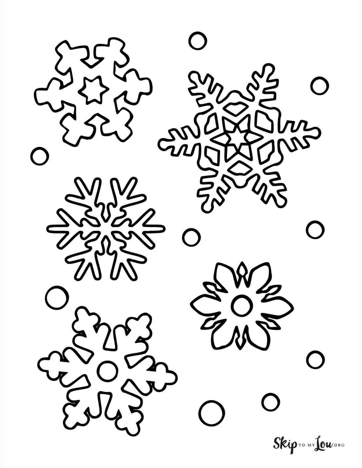 snowflakes coloring pages free printable