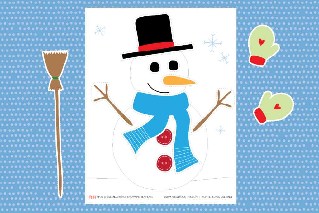 snowman craft printable