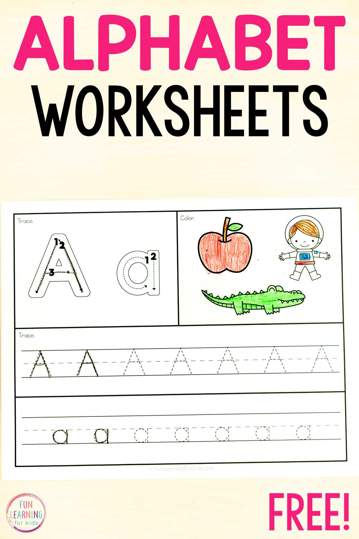 free printable alphabet tracing sheet