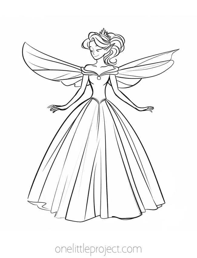 free fairy printable coloring pages