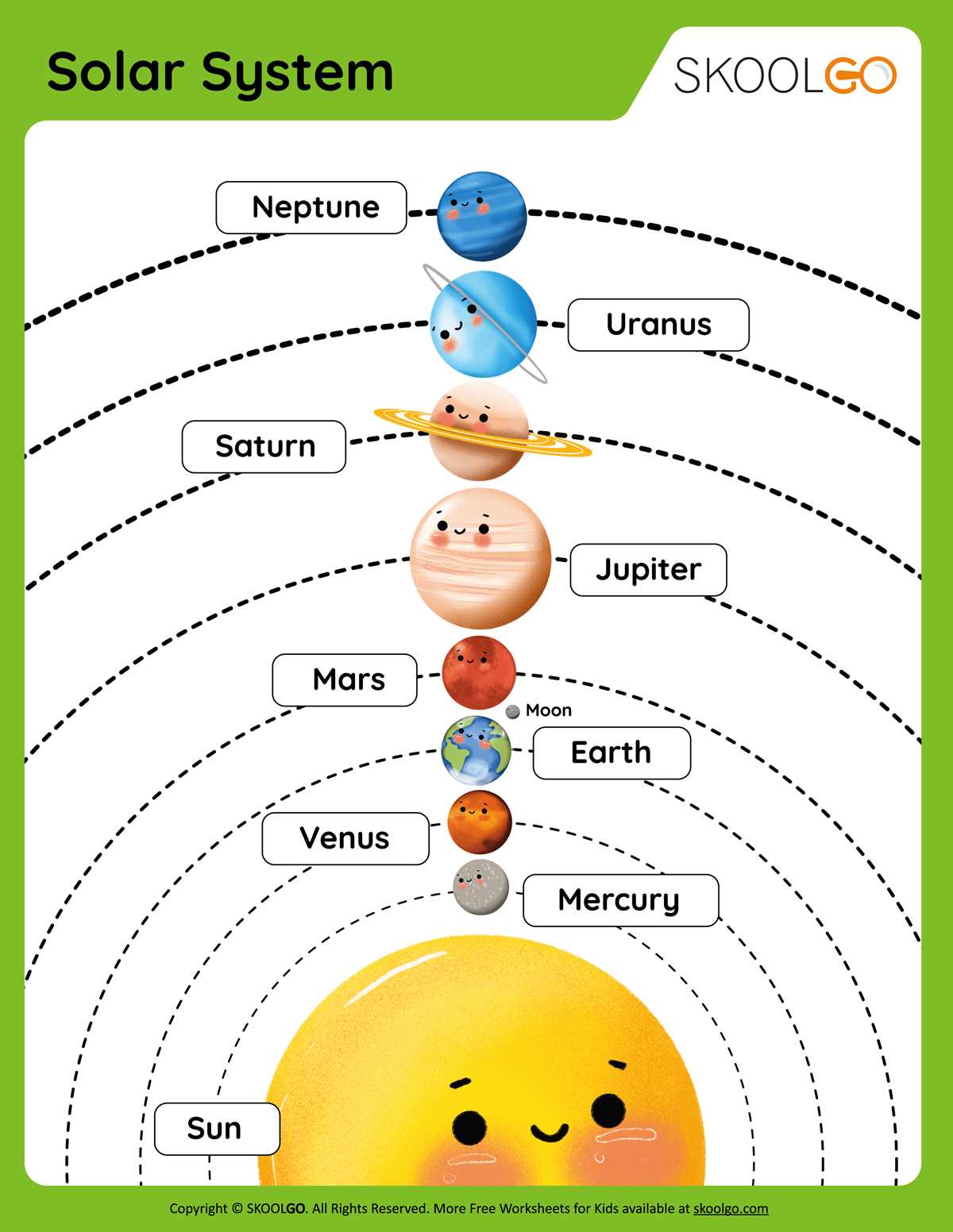 solar system planets printable