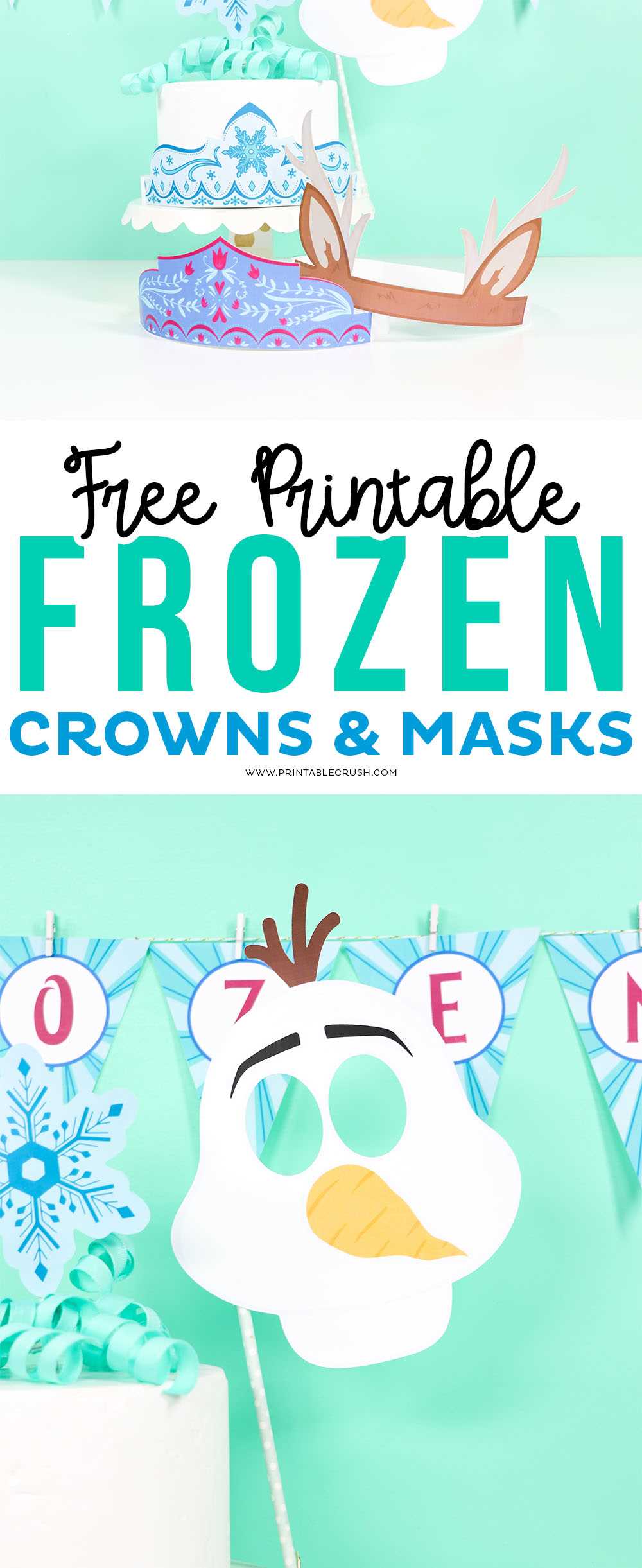 elsa crown printable