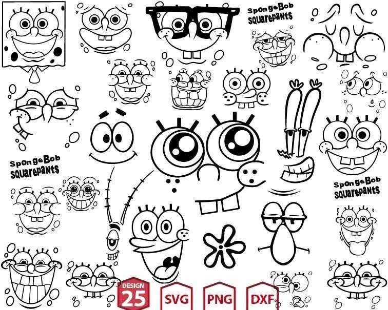 spongebob face printable