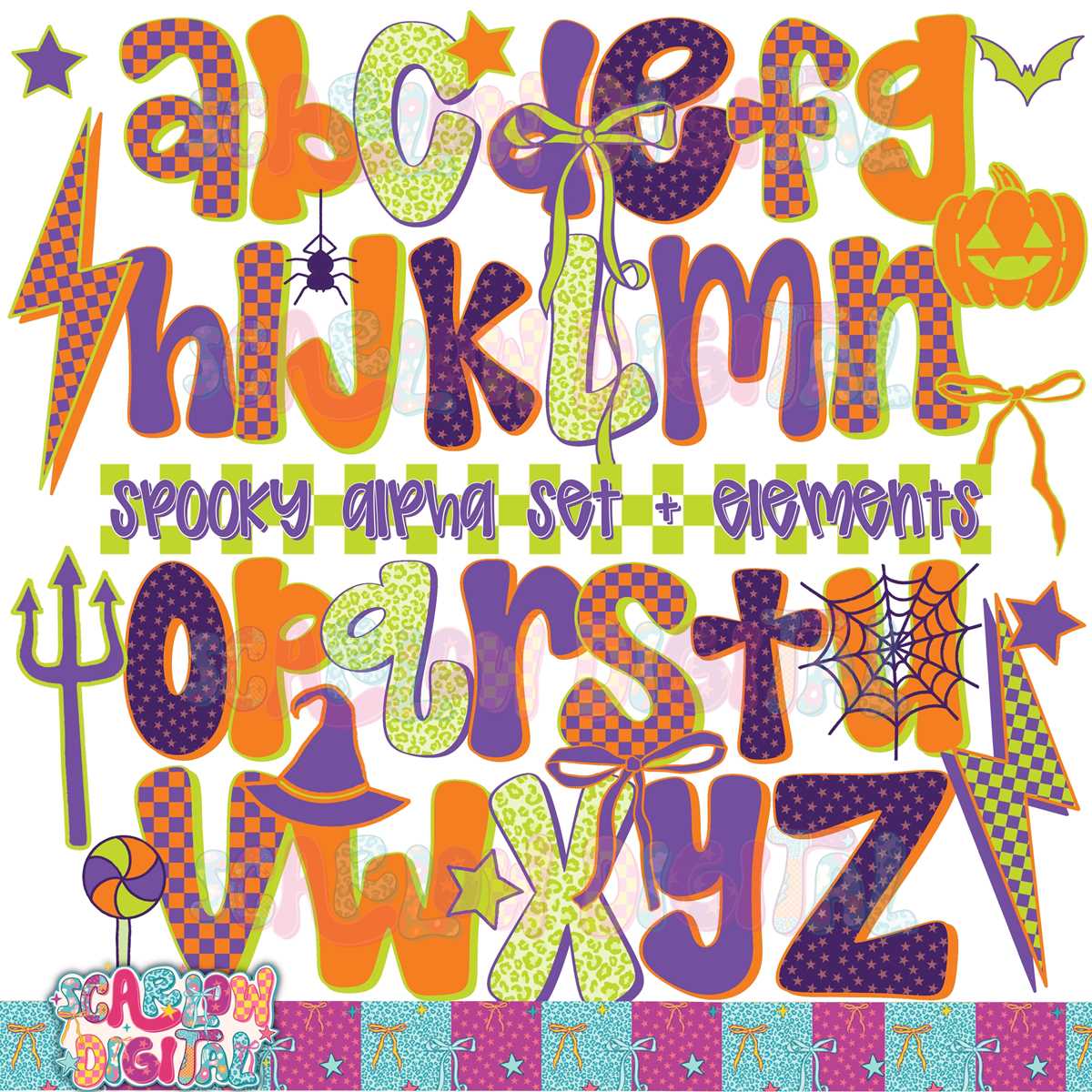 spooky letters printable