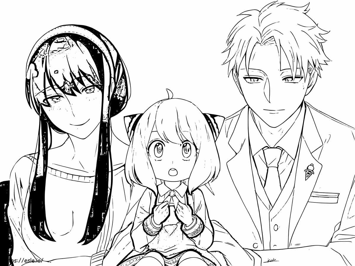 spy x family printable coloring pages