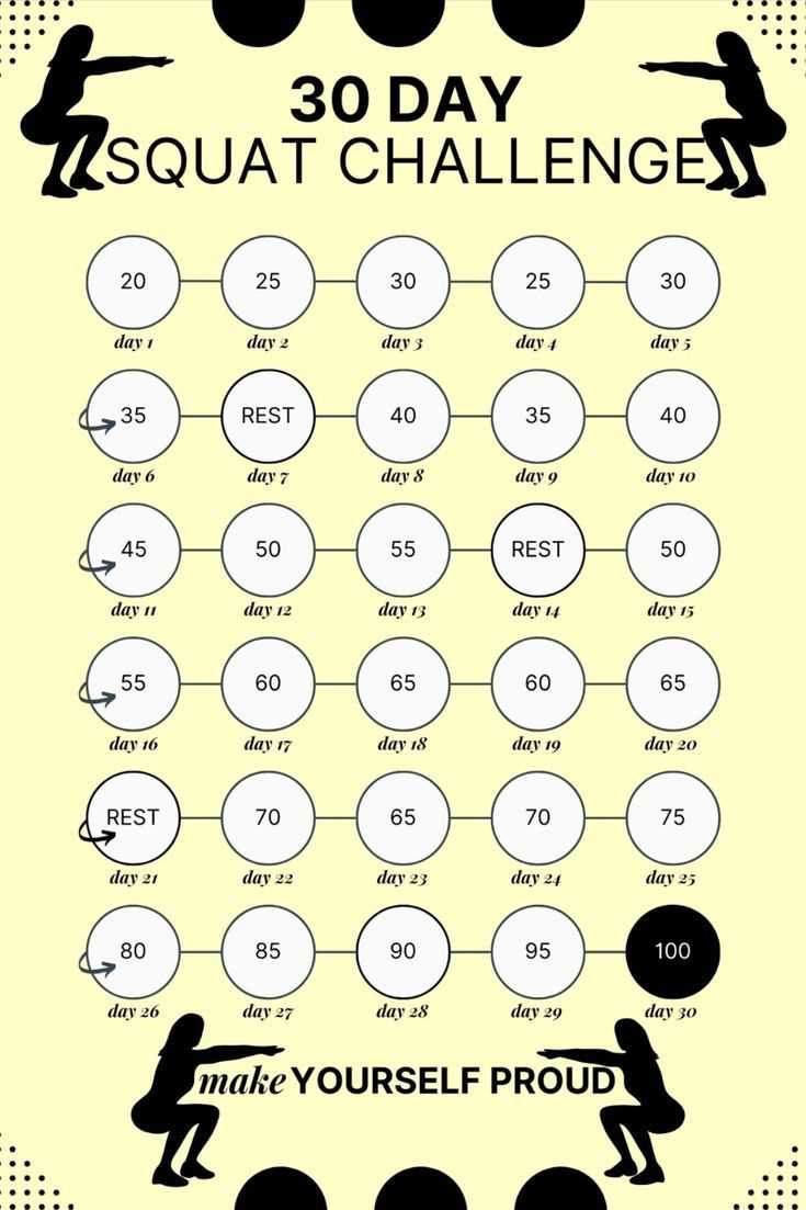 squat challenge printable