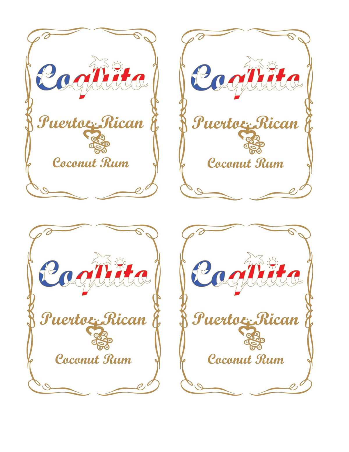 free printable coquito labels