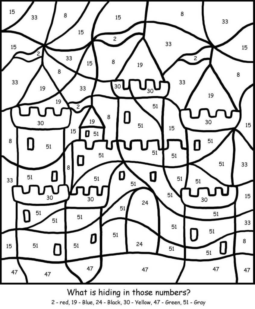 printable color by number for kids