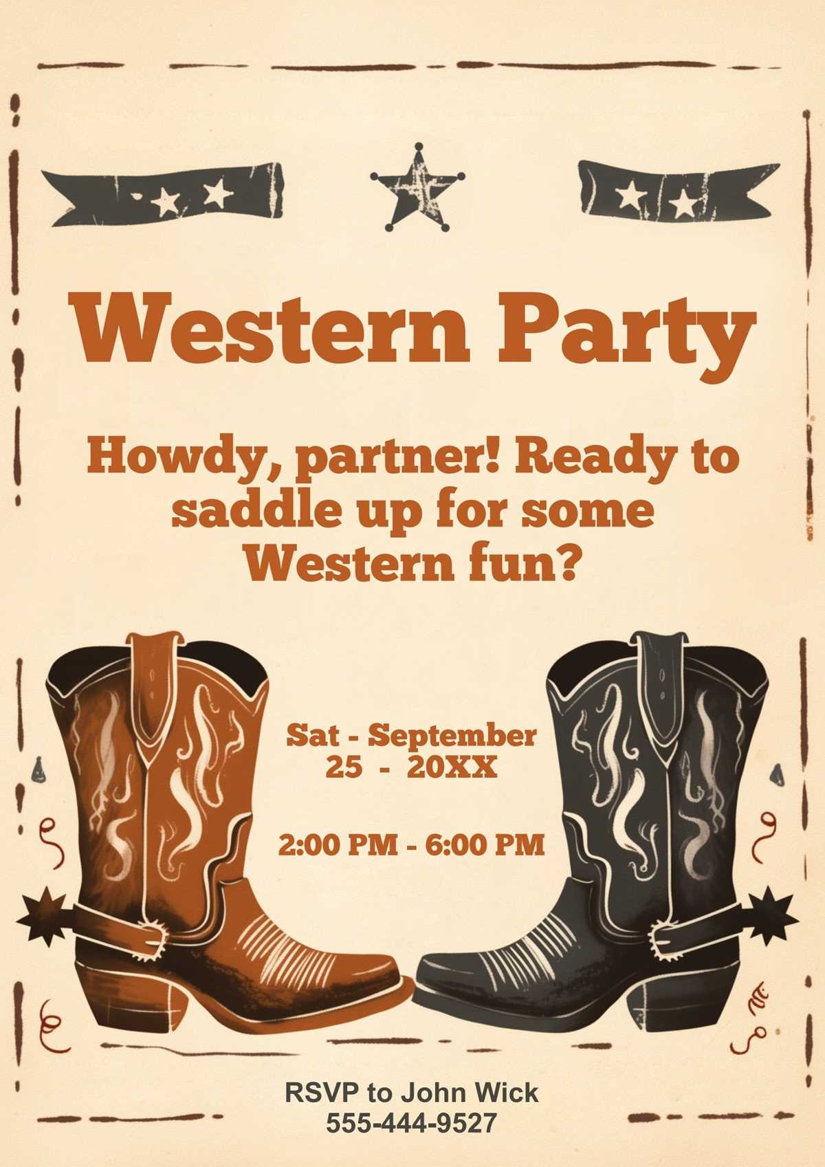 free printable western templates