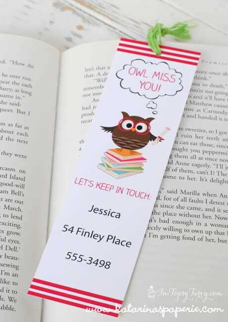 fun printable bookmarks