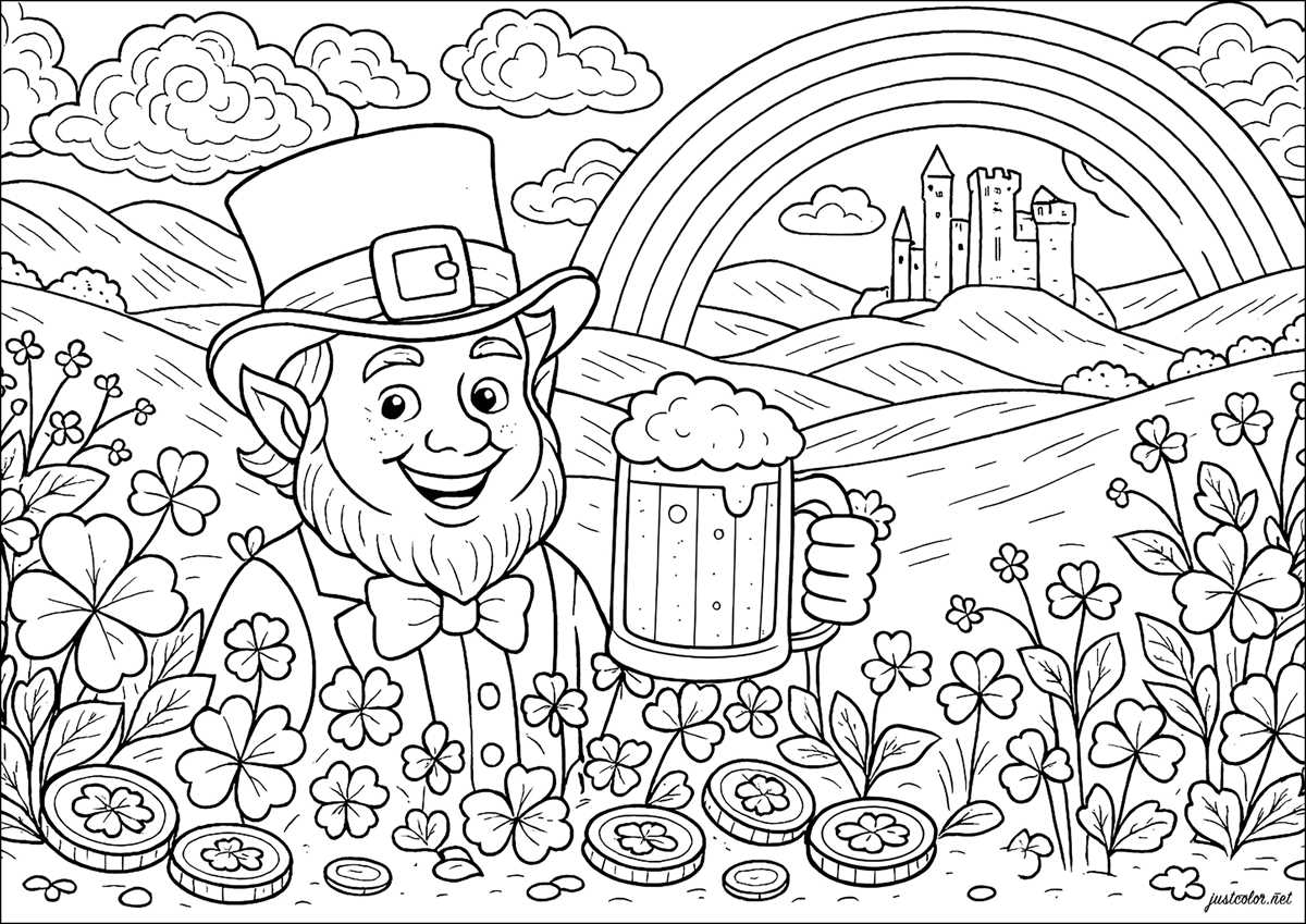 st patrick coloring pages printable