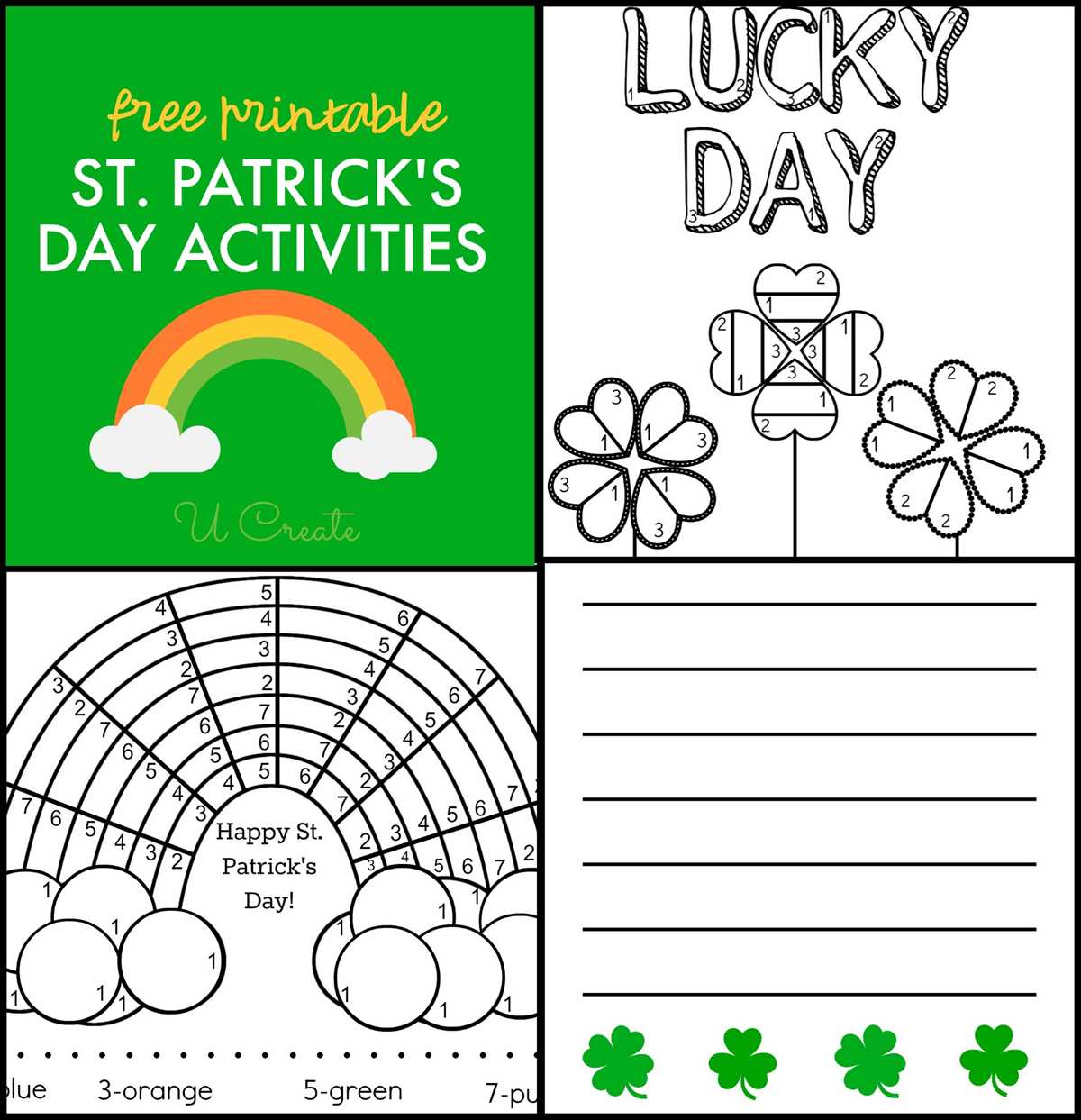 st pattys day printables