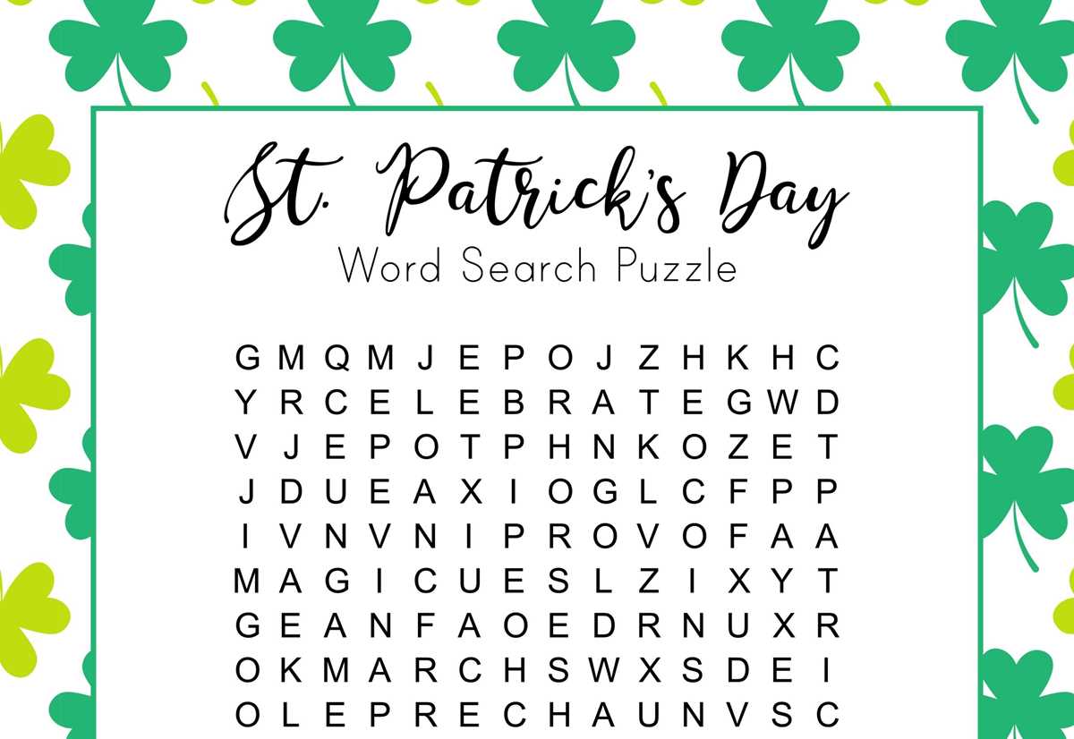st pattys day printables