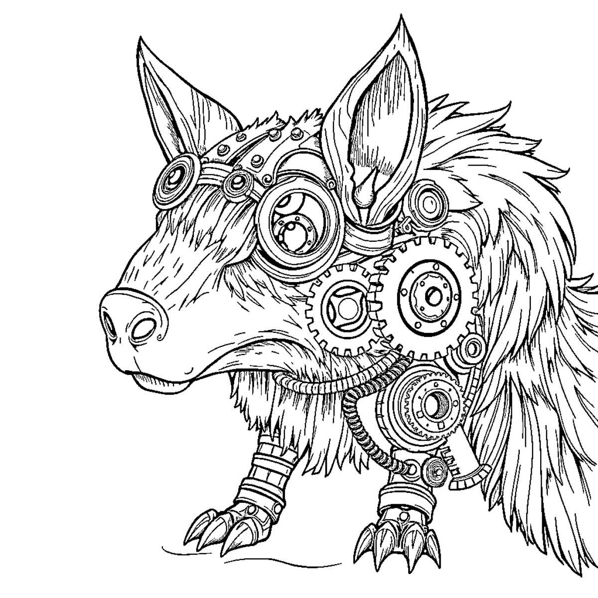 steampunk coloring pages printable