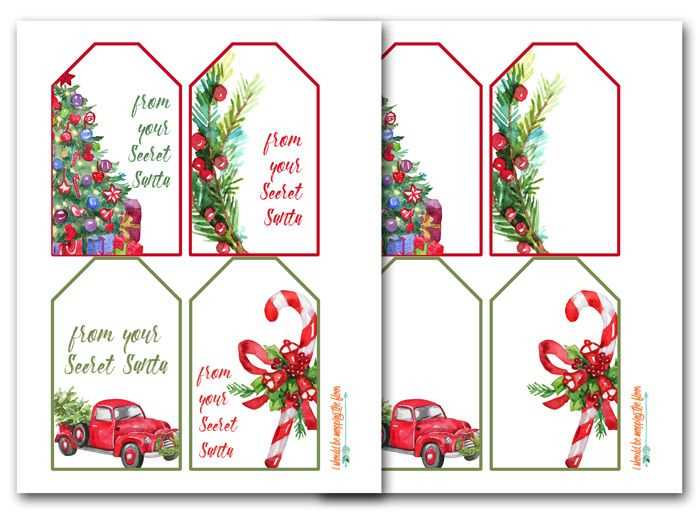 free secret santa printable gift tags