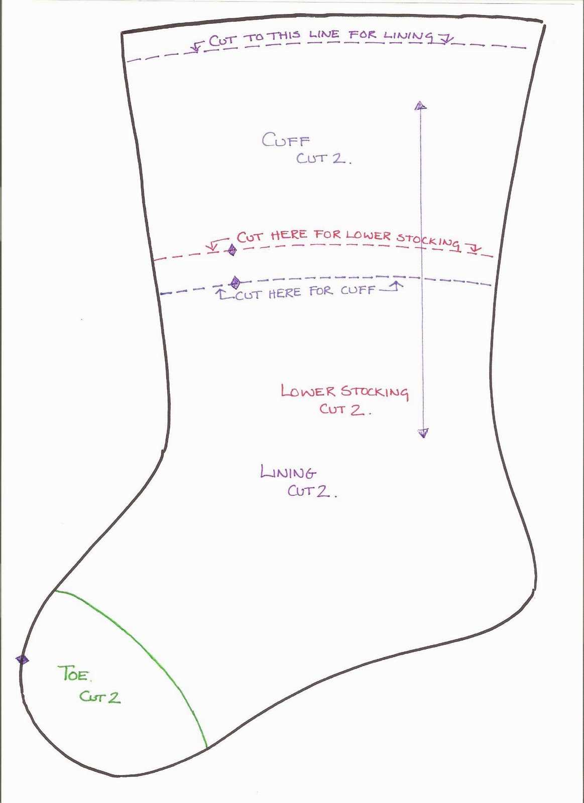 stocking cut out printable