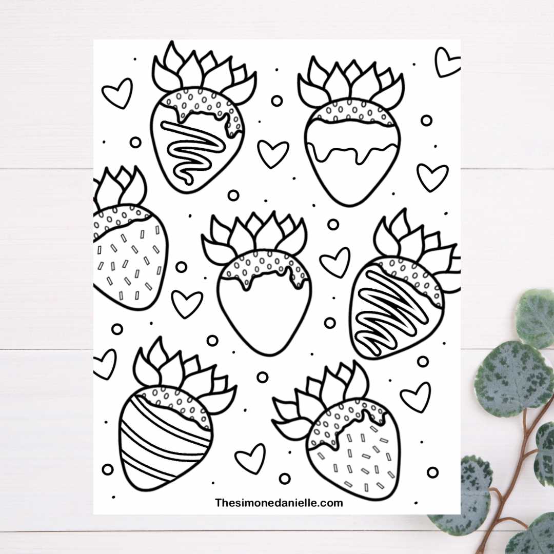 strawberry coloring pages printable