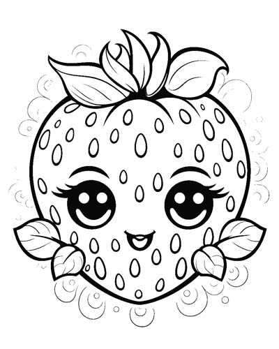 strawberry coloring pages printable