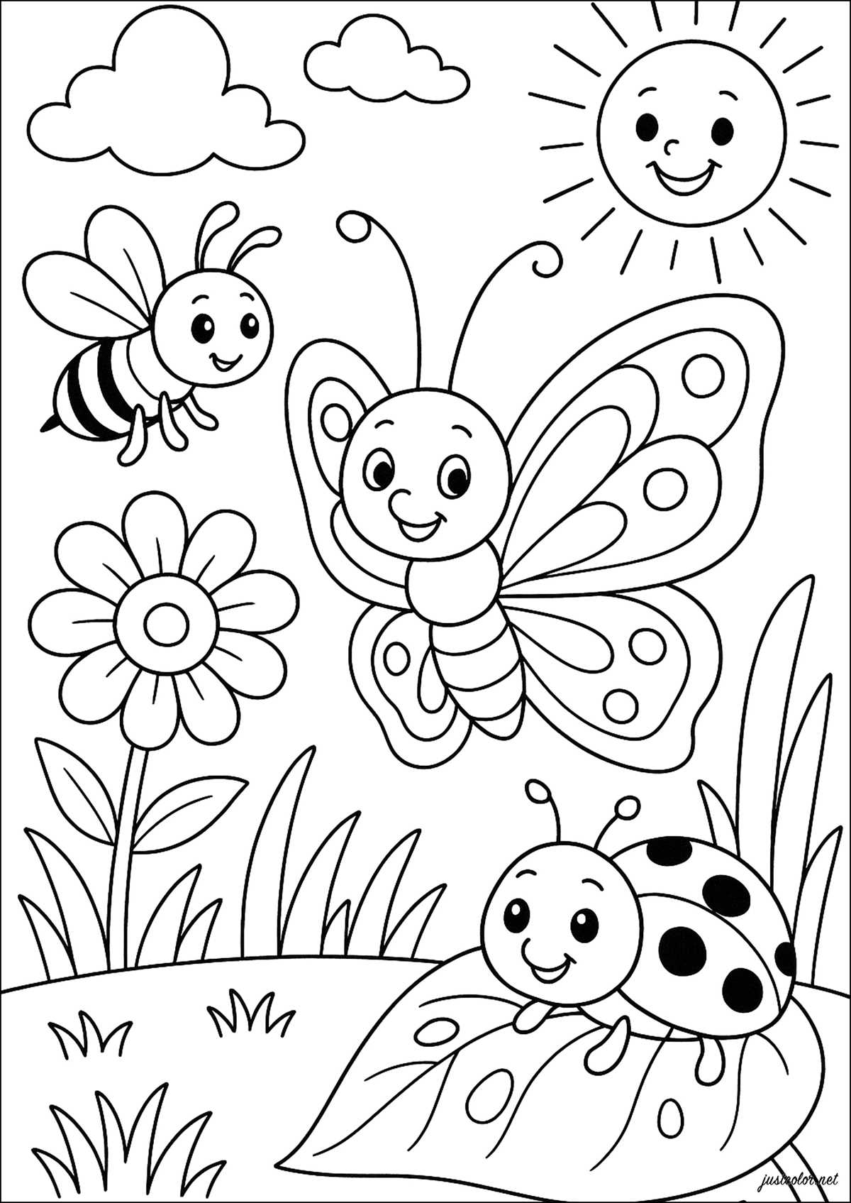 free printable butterfly coloring page
