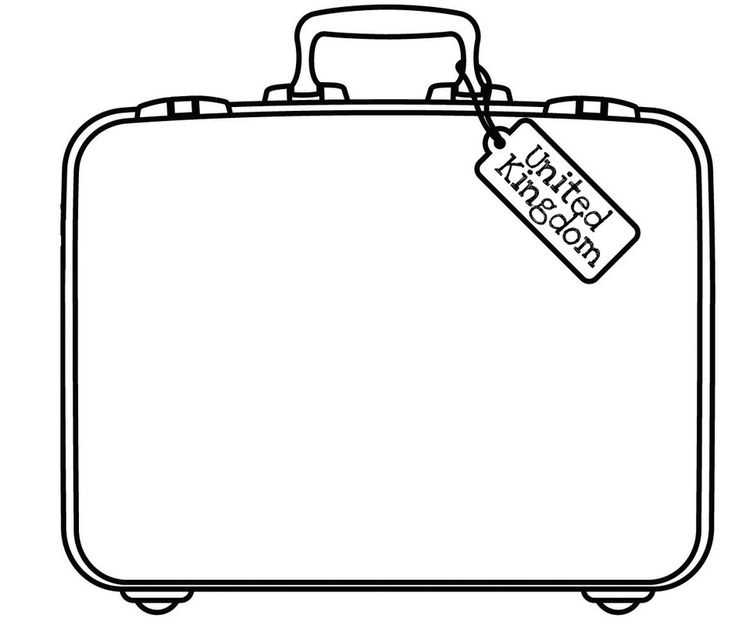 suitcase outline printable