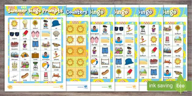 summer bingo free printable