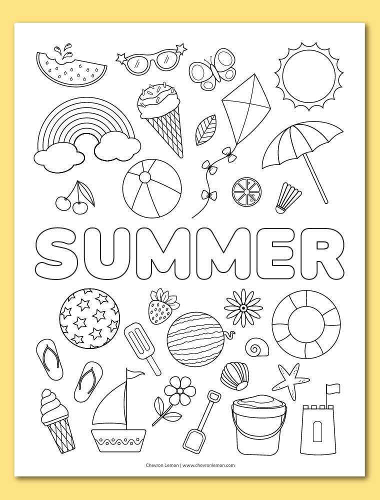 summer coloring pages printable