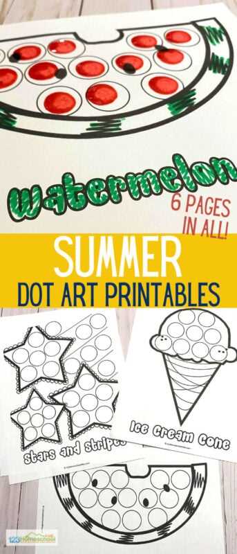 summer do a dot printables
