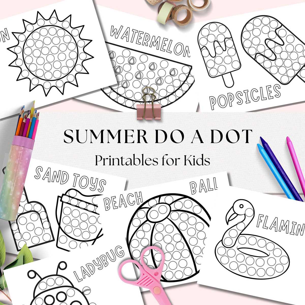 summer do a dot printables