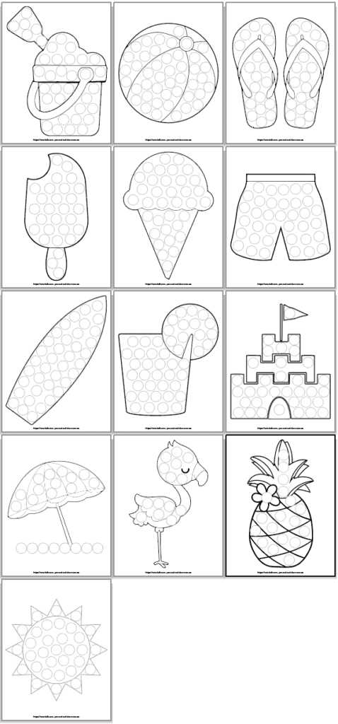 summer do a dot printables