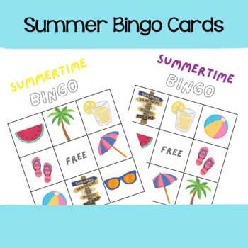 summertime bingo printable