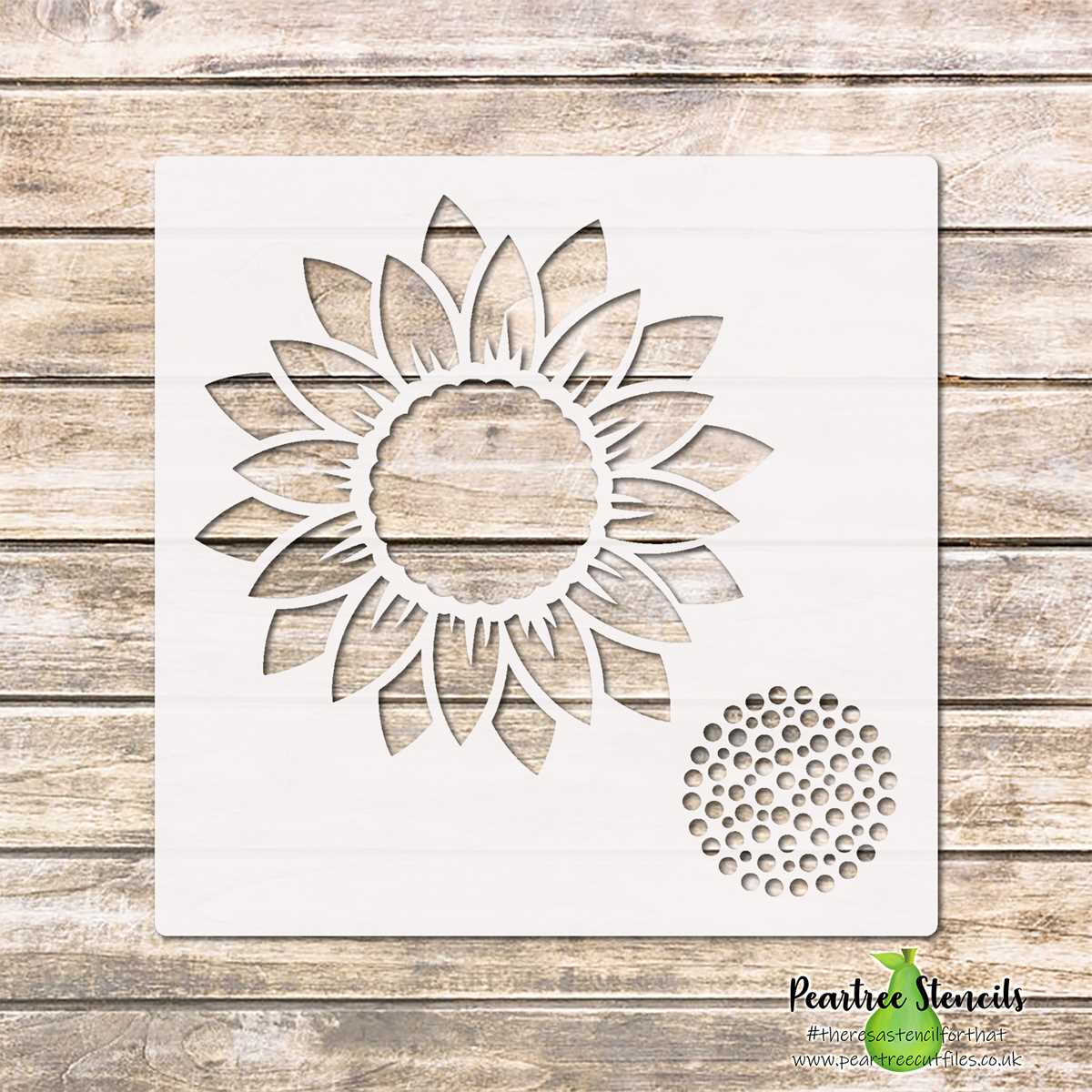 sunflower stencil printable